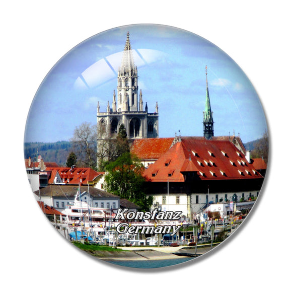 Konstanz Lake Germany 3D Fridge Magnet Crystal Glass