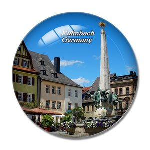 Kulmbach Square Germany 3D Fridge Magnet Crystal Glass