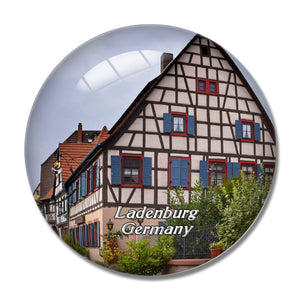 Ladenburg Germany 3D Fridge Magnet Crystal Glass