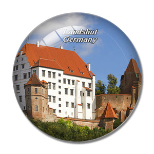 Landshut Trausnitz Castle Germany 3D Fridge Magnet Crystal Glass