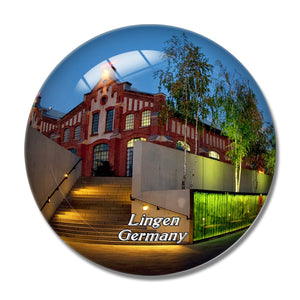 Lingen House Germany 3D Fridge Magnet Crystal Glass