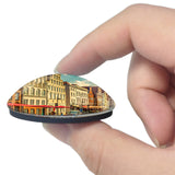 Lubeck Town Street Germany 3D Fridge Magnet Crystal Glass