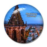 Magdeburg Skyline Germany 3D Fridge Magnet Crystal Glass