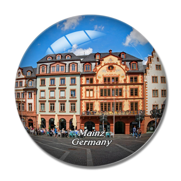 Mainz Market Germany 3D Fridge Magnet Crystal Glass