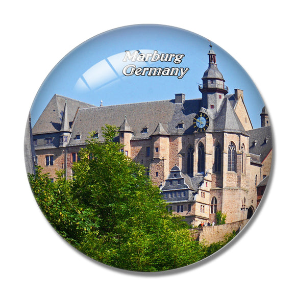 Marburg Castle Germany 3D Fridge Magnet Crystal Glass