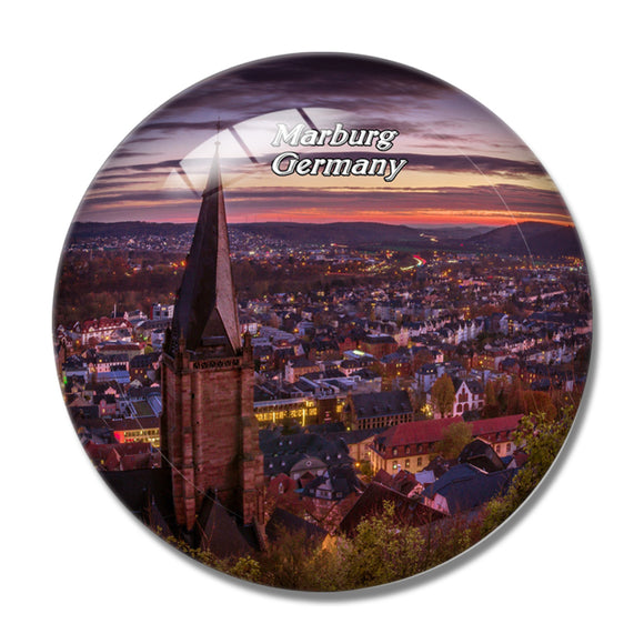 Marburg Skyline Germany 3D Fridge Magnet Crystal Glass