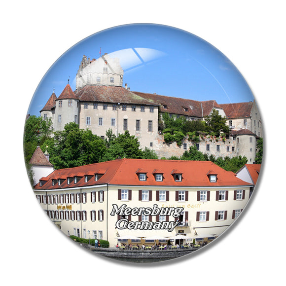 Meersburg Castle Germany 3D Fridge Magnet Crystal Glass