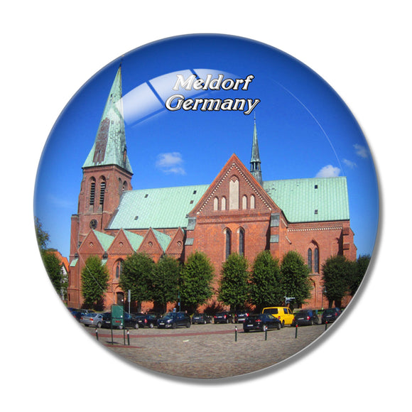 Meldorf Church Germany 3D Fridge Magnet Crystal Glass