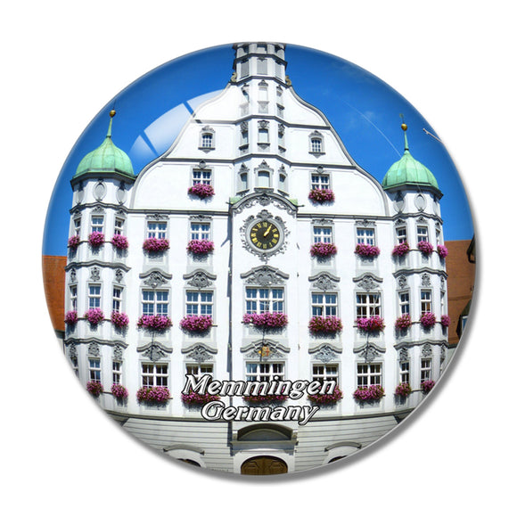 Memmingen Town Hall Germany 3D Fridge Magnet Crystal Glass