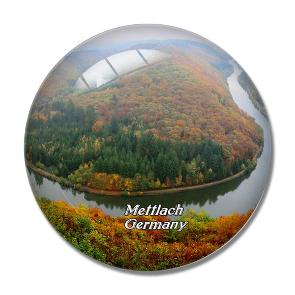 Mettlach Saarschleife Germany 3D Fridge Magnet Crystal Glass