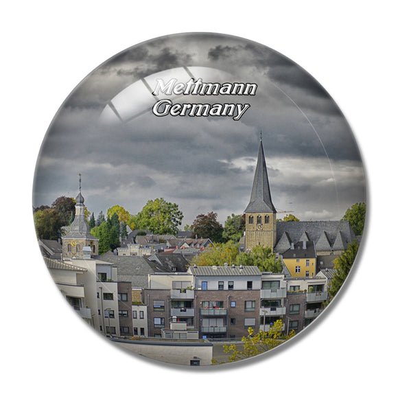 Mettmann Germany 3D Fridge Magnet Crystal Glass