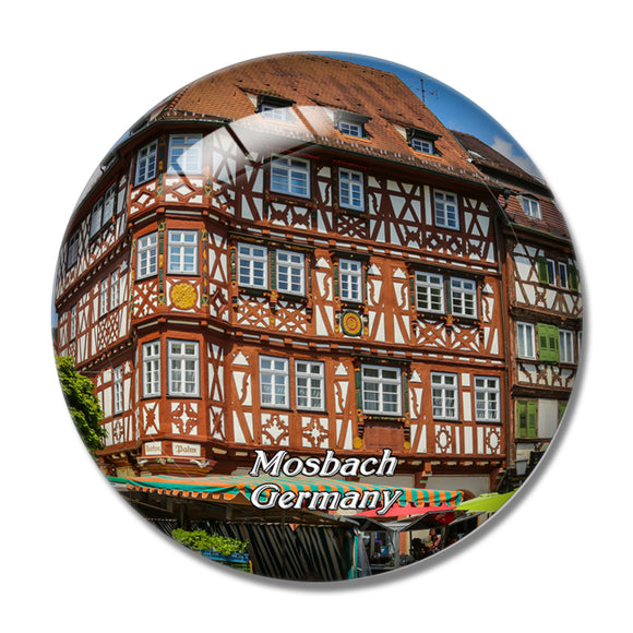 Mosbach House Germany 3D Fridge Magnet Crystal Glass