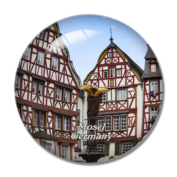 Mosel Bernkastel Kues Germany 3D Fridge Magnet Crystal Glass