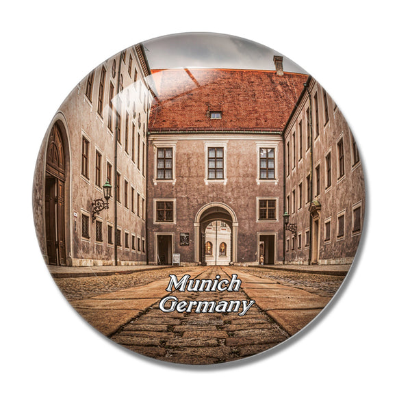 Munich Buildings Historic Germany 3D Fridge Magnet Crystal Glass