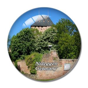 Nideggen Castle Germany 3D Fridge Magnet Crystal Glass