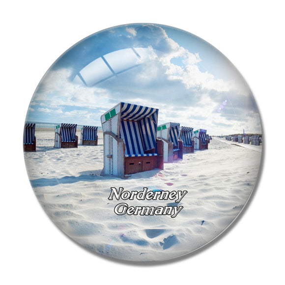 Norderney Beach Germany 3D Fridge Magnet Crystal Glass