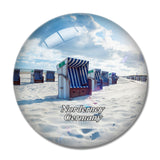 Norderney Beach Germany 3D Fridge Magnet Crystal Glass