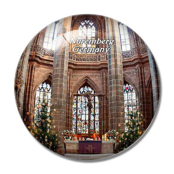 Nuremberg Church Germany 3D Fridge Magnet Crystal Glass