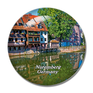 Nuremberg Hangman Bridge Germany 3D Fridge Magnet Crystal Glass