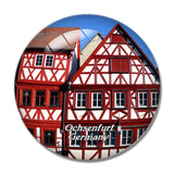 Ochsenfurt Germany 3D Fridge Magnet Crystal Glass