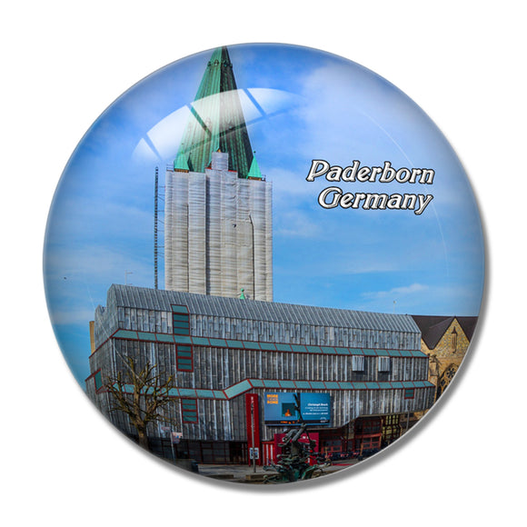 Paderborn Cathedral Germany 3D Fridge Magnet Crystal Glass