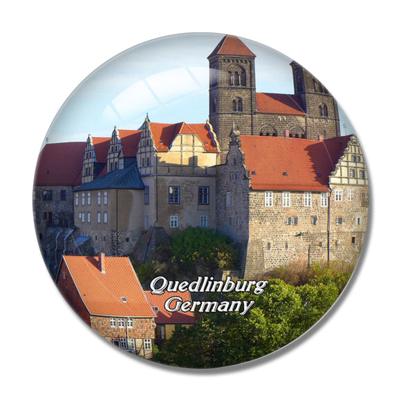 Quedlinburg Church Germany 3D Fridge Magnet Crystal Glass