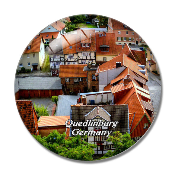 Quedlinburg House Germany 3D Fridge Magnet Crystal Glass