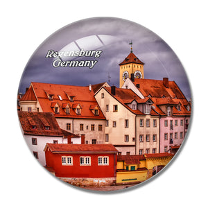 Regensburg House Germany 3D Fridge Magnet Crystal Glass