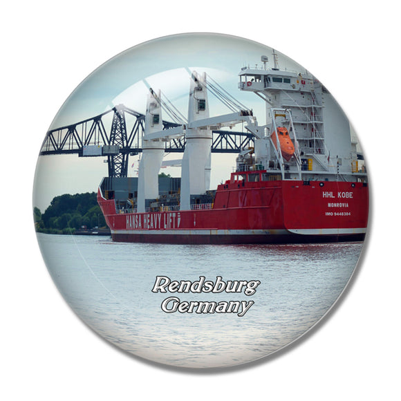 Rendsburg Bridge Germany 3D Fridge Magnet Crystal Glass