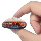 Rostock Skyline Germany 3D Fridge Magnet Crystal Glass