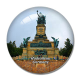 Rudesheim Niederwald Statue Germany 3D Fridge Magnet Crystal Glass