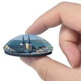 Saalfeld Skyline Germany 3D Fridge Magnet Crystal Glass