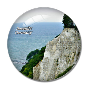 Sassnitz White Cliff Germany 3D Fridge Magnet Crystal Glass