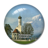 Schwangau Saint Coloman Church Germany 3D Fridge Magnet Crystal Glass