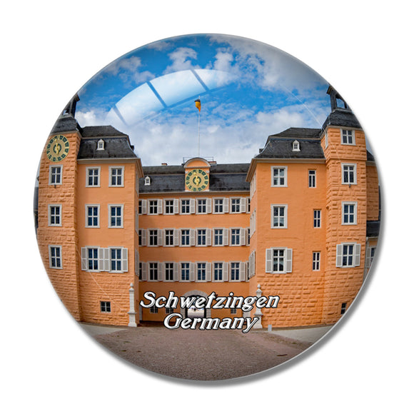 Schwetzingen Castle Palace Germany 3D Fridge Magnet Crystal Glass