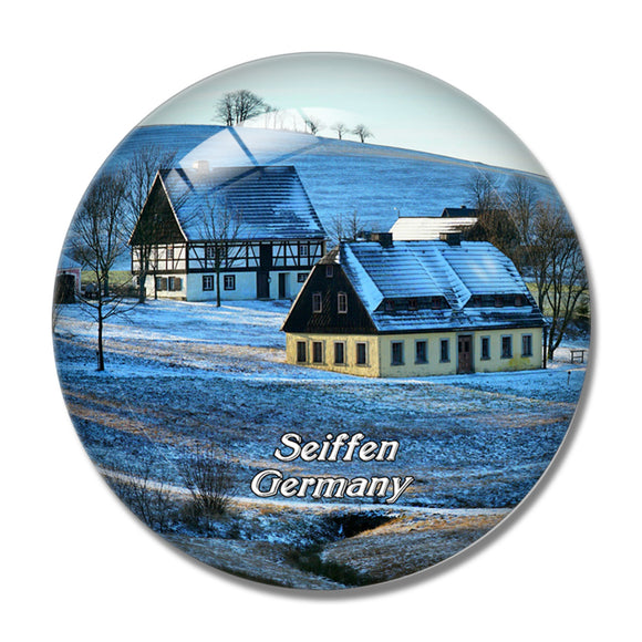 Seiffen Museum Germany 3D Fridge Magnet Crystal Glass