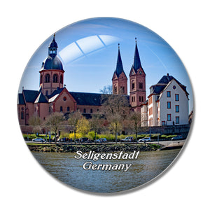 Seligenstadt Cathedral Germany 3D Fridge Magnet Crystal Glass