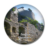 Singen Hohentwiel Fortress Ruin Germany 3D Fridge Magnet Crystal Glass