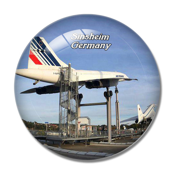 Sinsheim Museum Germany 3D Fridge Magnet Crystal Glass