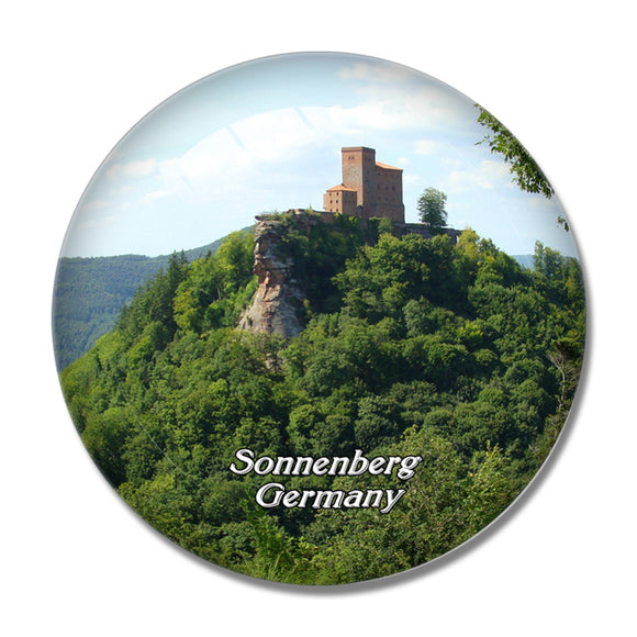 Sonnenberg Trifels Castle Wasgau Germany 3D Fridge Magnet Crystal Glass