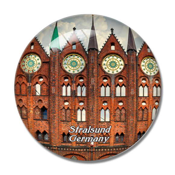 Stralsund Town Hall Germany 3D Fridge Magnet Crystal Glass