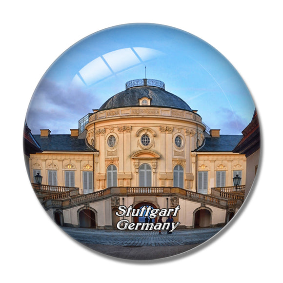 Stuttgart Castle Germany 3D Fridge Magnet Crystal Glass