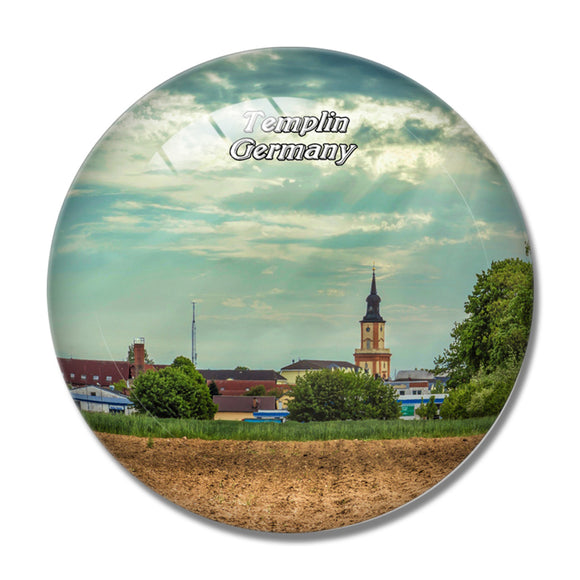 Templin Church Germany 3D Fridge Magnet Crystal Glass