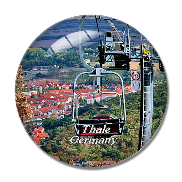 Thale Cable Car Germany 3D Fridge Magnet Crystal Glass