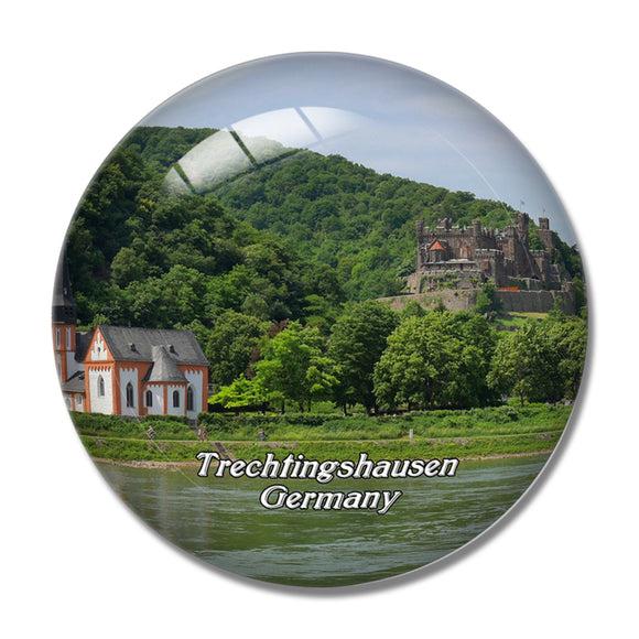 Trechtingshausen Reichenstein Castle Germany 3D Fridge Magnet Crystal Glass