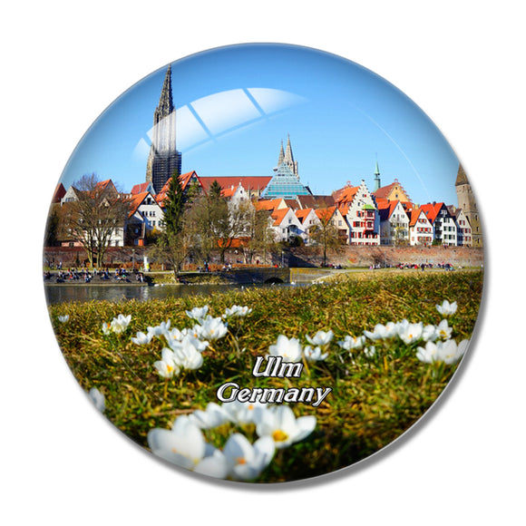 Ulm Ulmer Muenster Germany 3D Fridge Magnet Crystal Glass