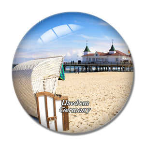 Usedom Ahlbeck Seebad Bansin Germany 3D Fridge Magnet Crystal Glass