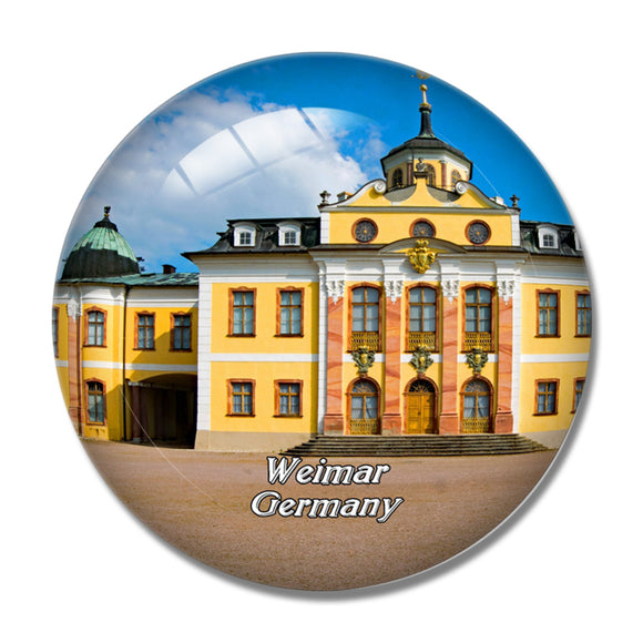 Weimar Castle Belvedere Germany 3D Fridge Magnet Crystal Glass