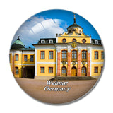 Weimar Castle Belvedere Germany 3D Fridge Magnet Crystal Glass