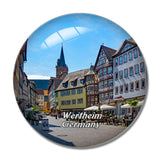 Wertheim Center Germany 3D Fridge Magnet Crystal Glass